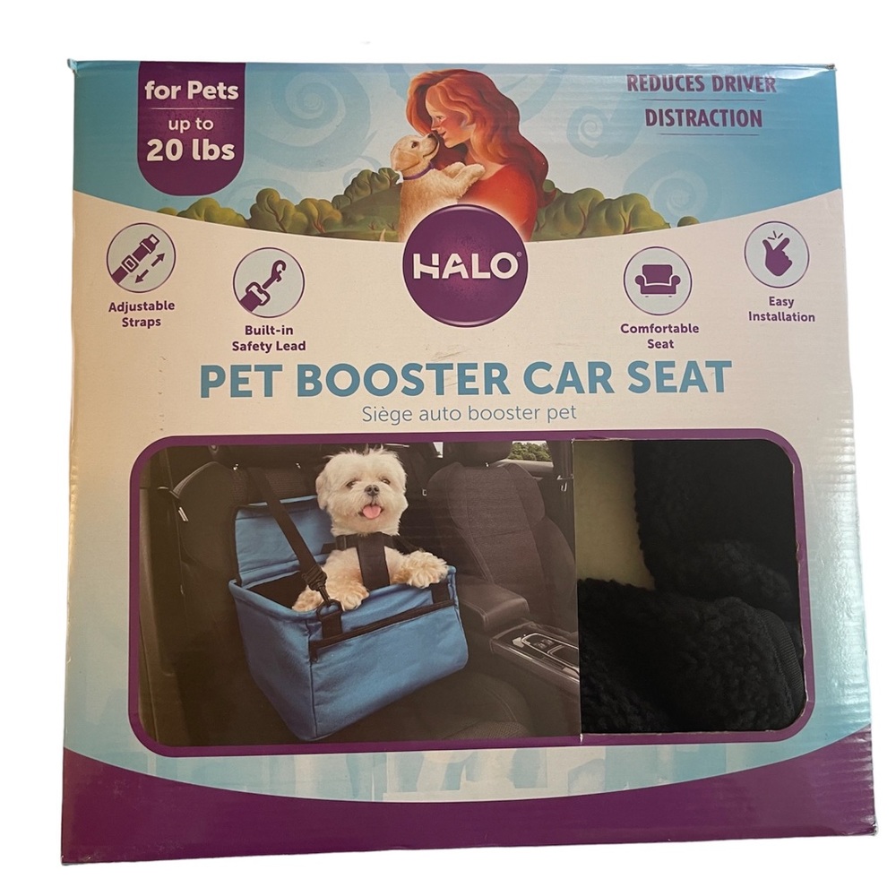 Halo Pet Booster Car Seat for Dogs up to 20 lbs